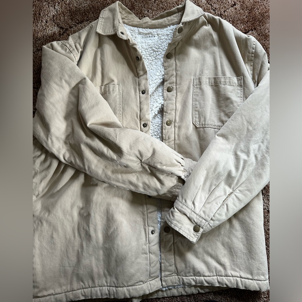 Pacsun Sherpa lined coat L mens